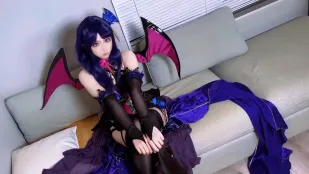 原神雷電將軍 魅魔同人Cosplay 借住妹妹主動求愛