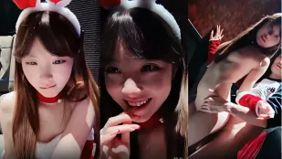 聖夜のKTVで爆揺れ美尻娘が大チンポに犯されイキ狂う