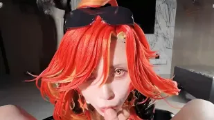 コスプレ瑪薇卡 爆乳パイパンまんこ大量中出し