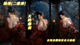 独奏二重奏 古風百合美女の寄せ集め 雪のような胸を撫で誘惑し合い豆腐をすり合わせ娇喘ぎながら絶美の画面  