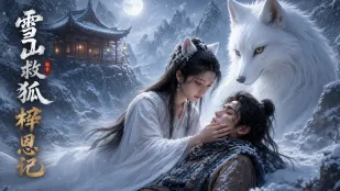 雪山救狐搾恩記 AI成人短劇 第1話 雪山で救った狐が双馬尾巨乳美女に化けて恩返し 男に自由に突かせる